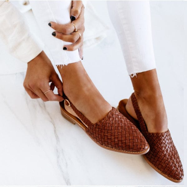 Leren Sandalen Dames Gevlochten Zomer Schoenen - Mode Vibes