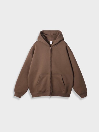 Lange Vest met Rits Oversized Stijl