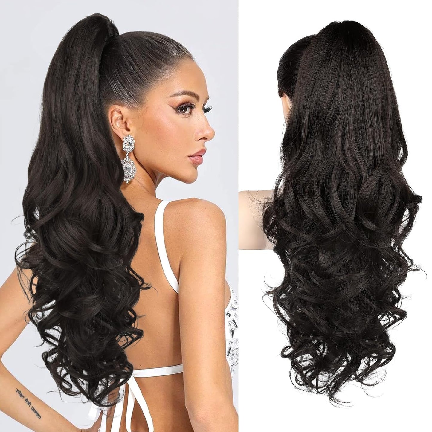 Paardenstaart Hairextension 55 cm Velour Set