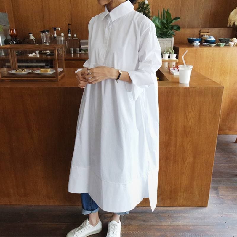 Oversized Overhemdjurk voor Vrouw Losse Zomerjurk - Mode Vibes