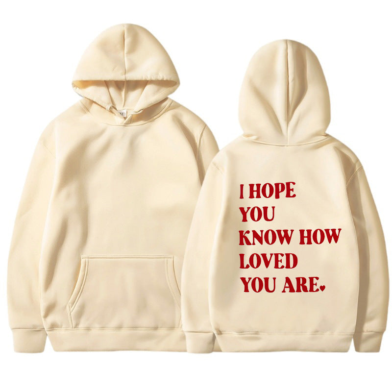 Dames Hoodie Self Love Text Print Zwart Trendy