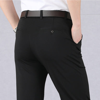 Heren Stretch Broek Comfortabel Zwart Modieus