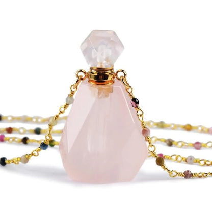 Kristallen Halsketting Parfumflesje Iridescerend Design