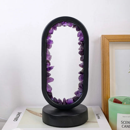 Amethist Lamp Handgemaakt Uniek Design Purper Kleur