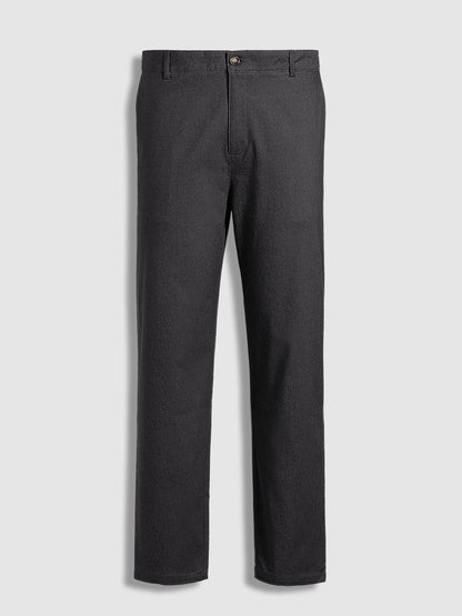 Chino Broek Mannen Slim Fit Donkerblauw Modieus