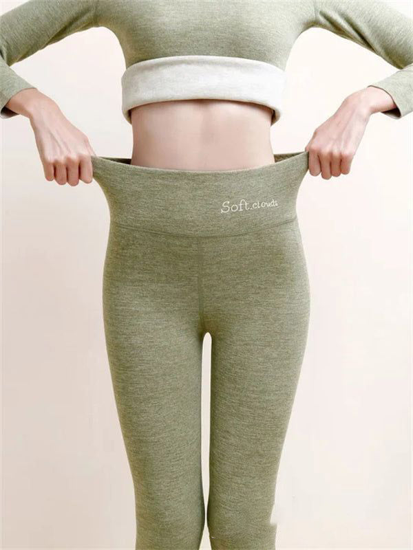 Dames High Waist Legging Fleece Voering Zacht en Comfortabel