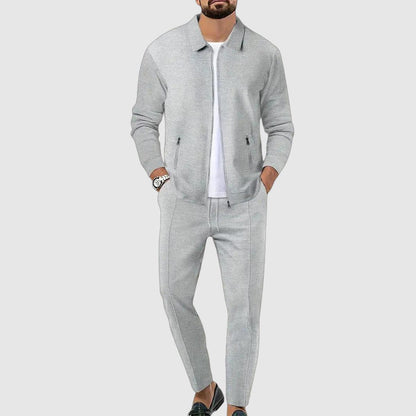 Heren Trainingspak – Stijlvol Vest met Ritssluiting en Joggingbroek, Lichtgewicht Sportset
