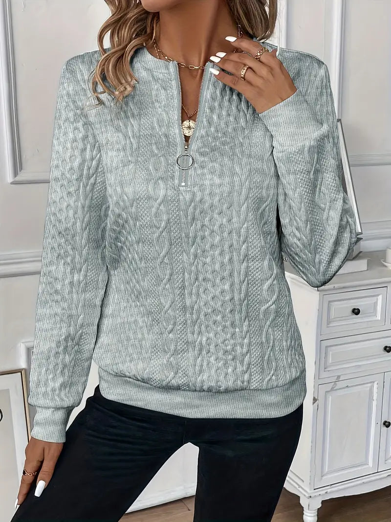 Dames Sweater met Rits – Zachte Trui voor Elk Seizoen