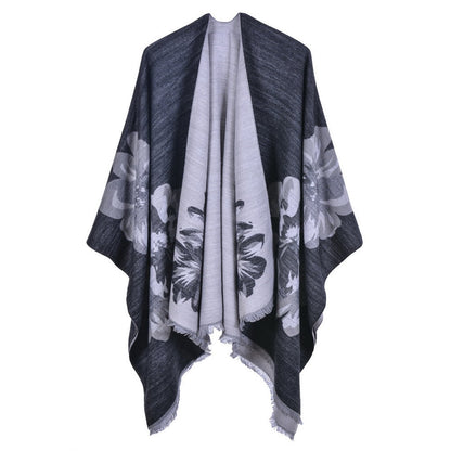 Dames Sjaal met Bloemenprint Cape Stijl Levi