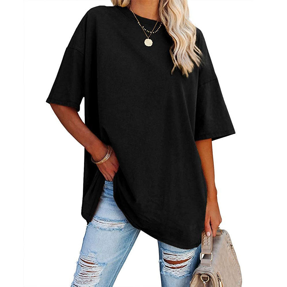 Dames Top Korte Mouwen Losse Fit Casual Modaal