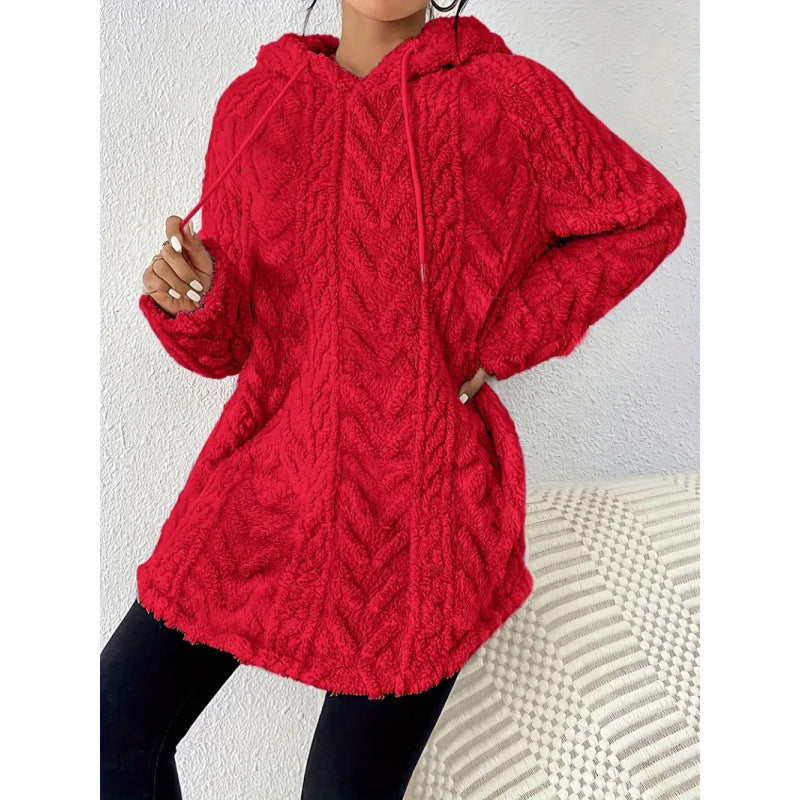 Dames Gebreide Hoodie Trendy met Structuur