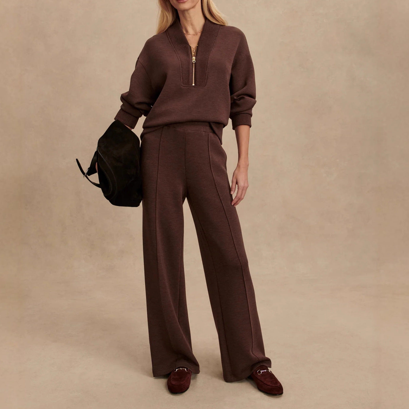 Dames Gebreide Set Tweedelig met Broek en Trui