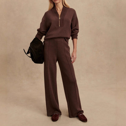 Dames Gebreide Set Tweedelig met Broek en Trui