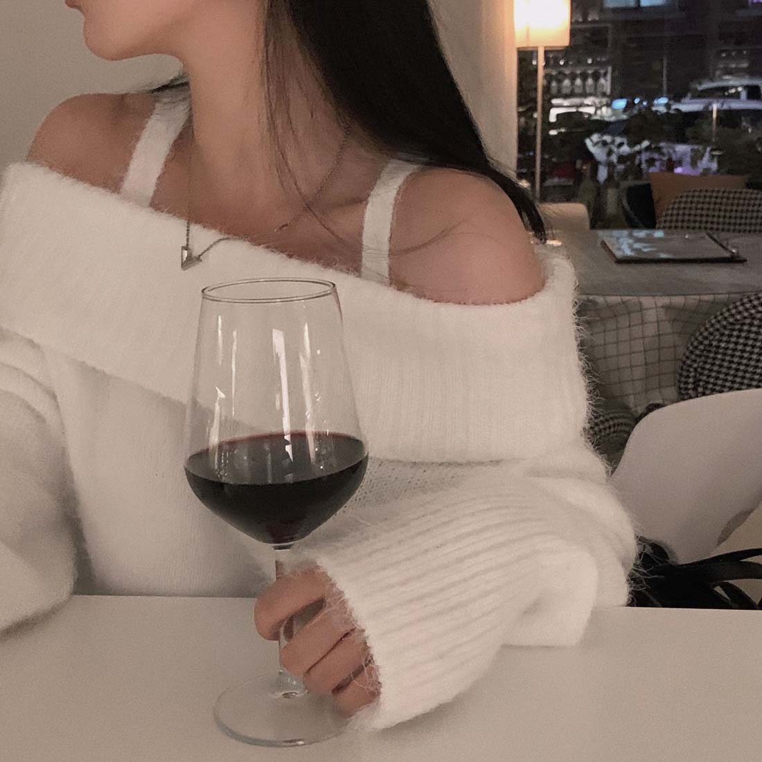 Dames Gebreide Off-shoulder Trui Stijlvol Trendy