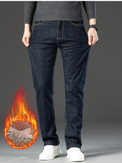 Heren Winterjeans Fleecevoering Warm Grijs