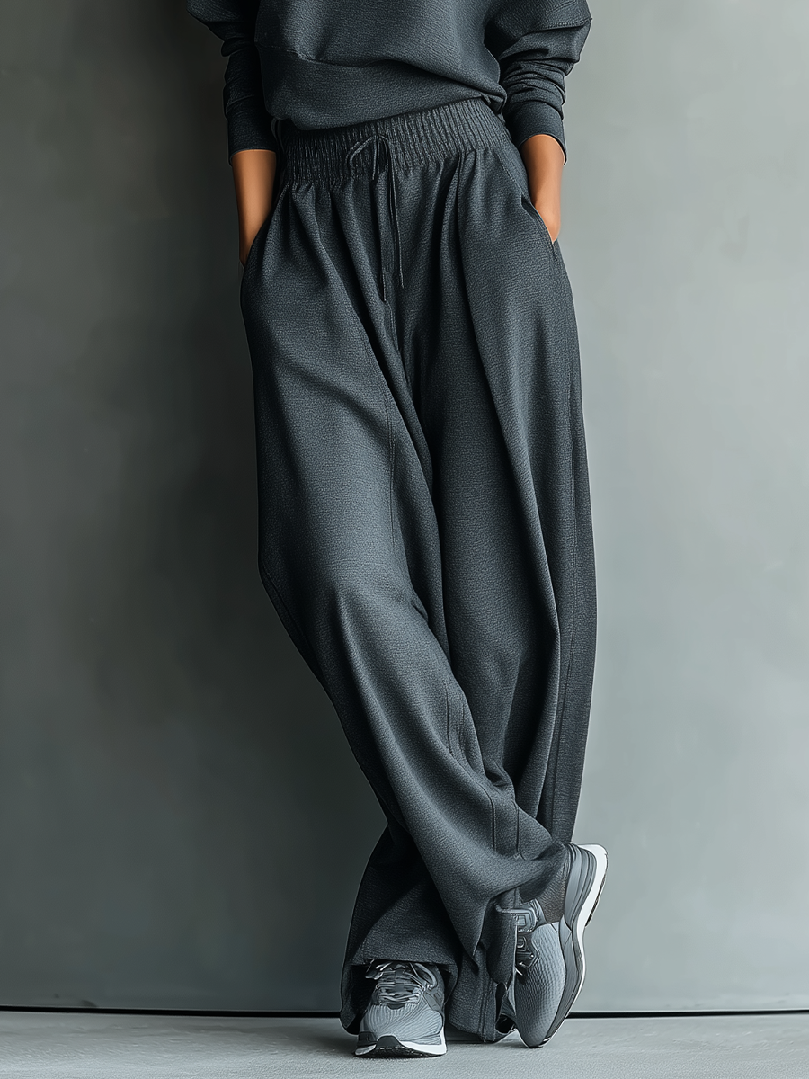 Dames Brei-ensemble Met Wijde Broek Comfortabele Pasvorm
