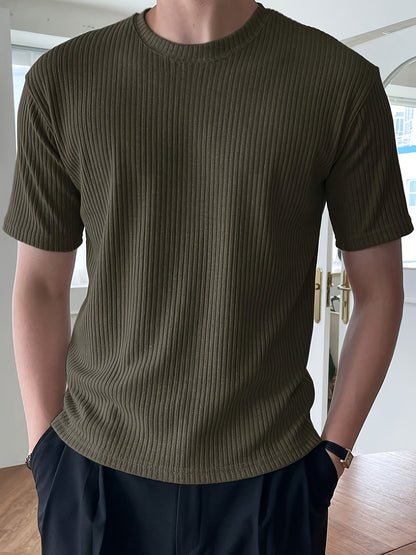 Heren T-shirt Groen Luchtig Katoen Milan