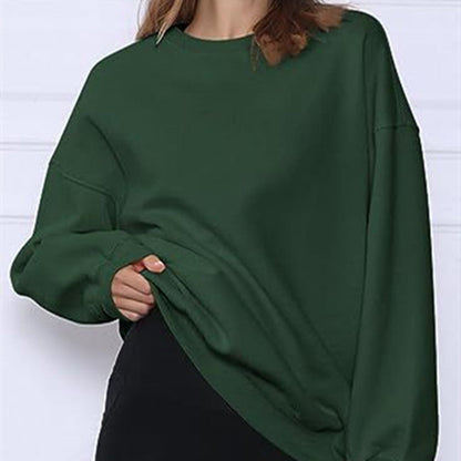 Dames Oversized Trui Ronde Hals Zacht Basic Model - Mode Vibes