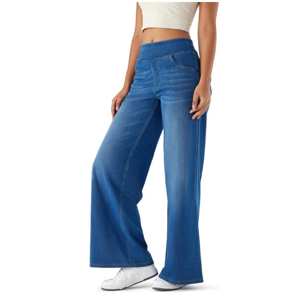 Dames Denim Broek Wijd Model met Stretch