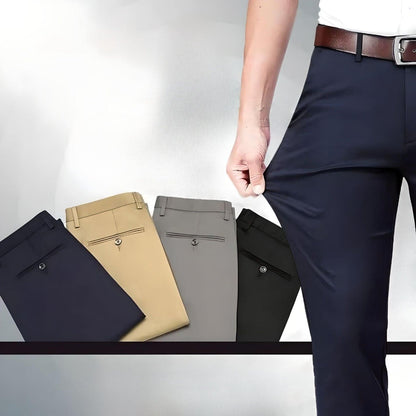 Heren Stretch Broek Comfortabel Zwart Modieus