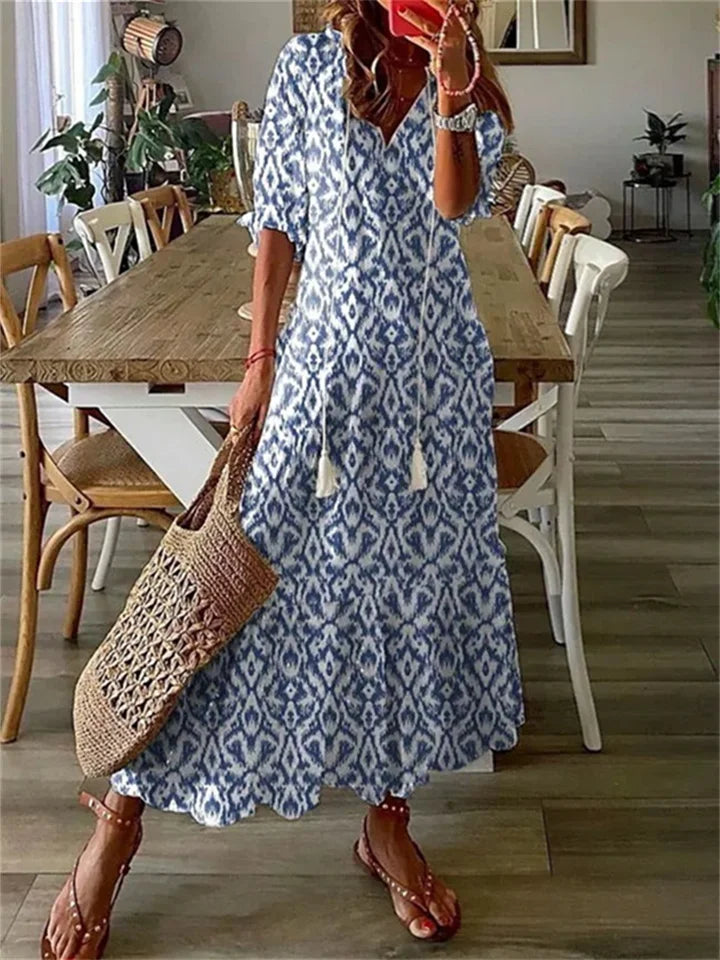 Bohemian Maxi Jurk Elegante Zomerjurk voor Vrouw