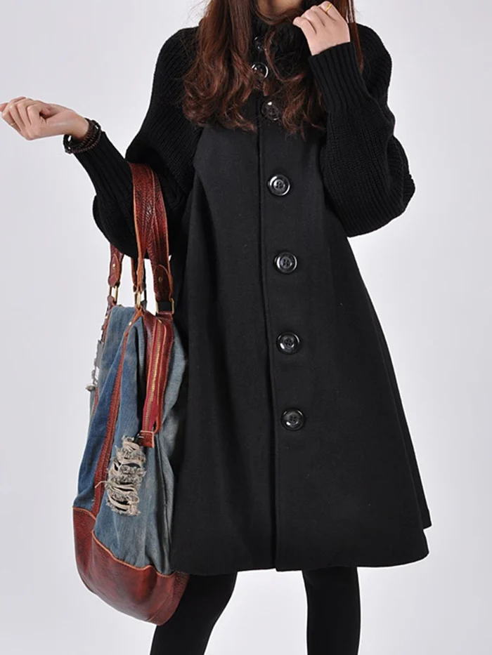 Oversized Jas Maribel Zwart Langer Model - Mode Vibes