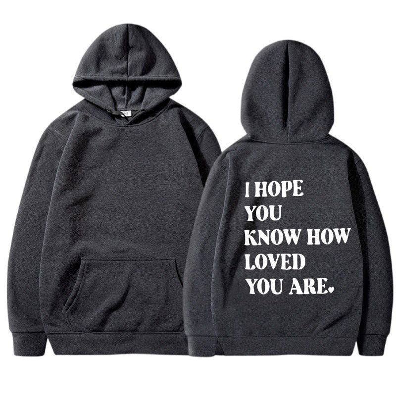 Dames Hoodie Self Love Text Print Zwart Trendy