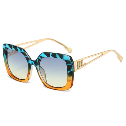 Dames Zonnebril Vierkant Montuur met Luxe Details