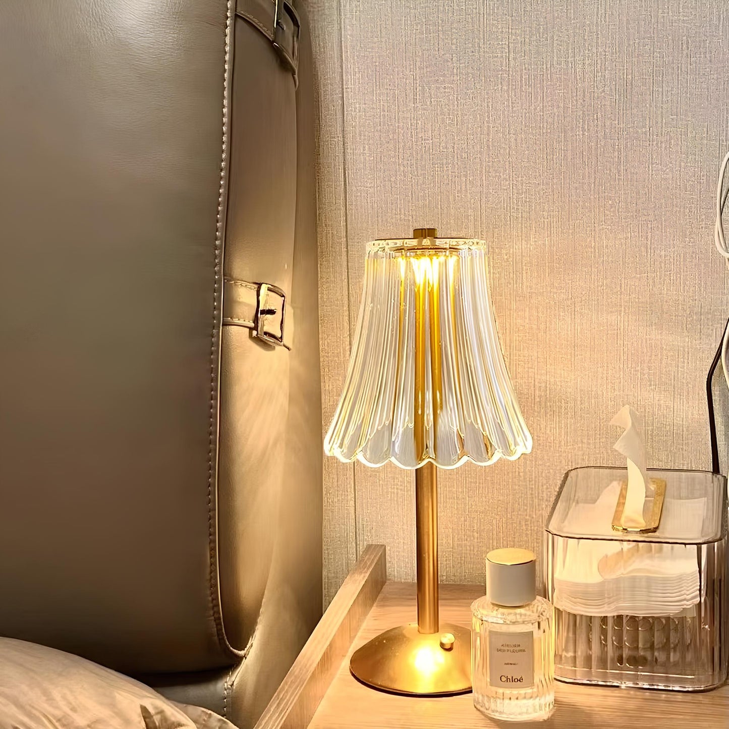 Luxe Tafellamp Goud met Kristallen details