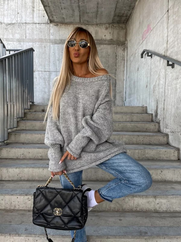 Dames Gebreide Off-shoulder Trui Stijlvol Elegante Rona