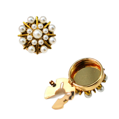 Dames Sierknopen met Echte Parels Luxe Stijl