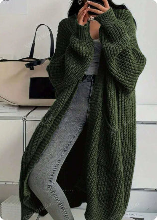 Dames Gebreide Vest Lange Stijlvolle Trendy Look