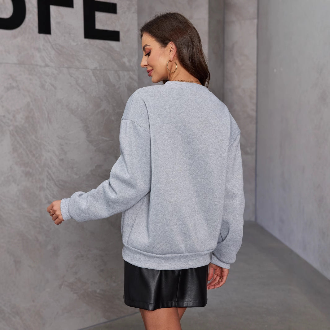 Dames Elegante Crewneck Trui met Strik Detail Zwart