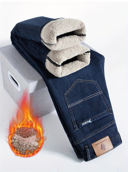 Heren Winterjeans Fleecevoering Warm Grijs - Mode Vibes