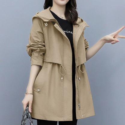 Dames Parka Jas Met Capuchon Koreaanse Stijl Modern
