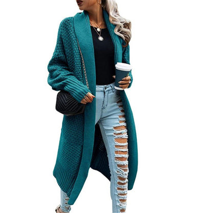 Dames Gebreide Vest Lange Elegante Trendy Trui