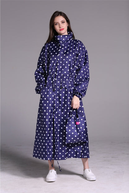 Dames Regenjas Lange Lichtgewicht Met Trendy Print
