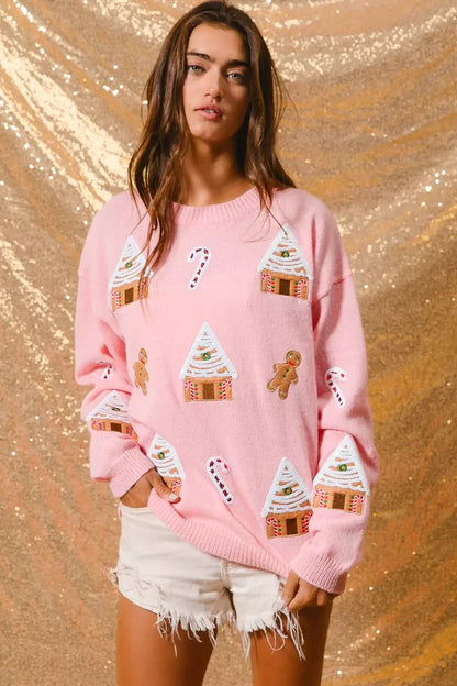 Dames Winter Trui Kerst Crew Neck Sweater