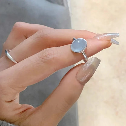 Zilveren Aquamarijn Ring voor Vrouw Elegant Sieraden