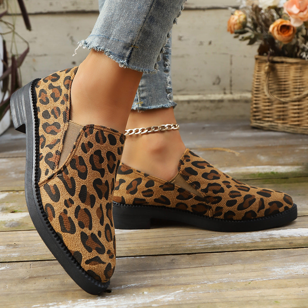 Dames Instappers Panterprint Elegant Modieus Sneakers
