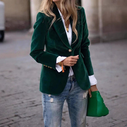 Dames Blazer Fluwelen Trendy Look