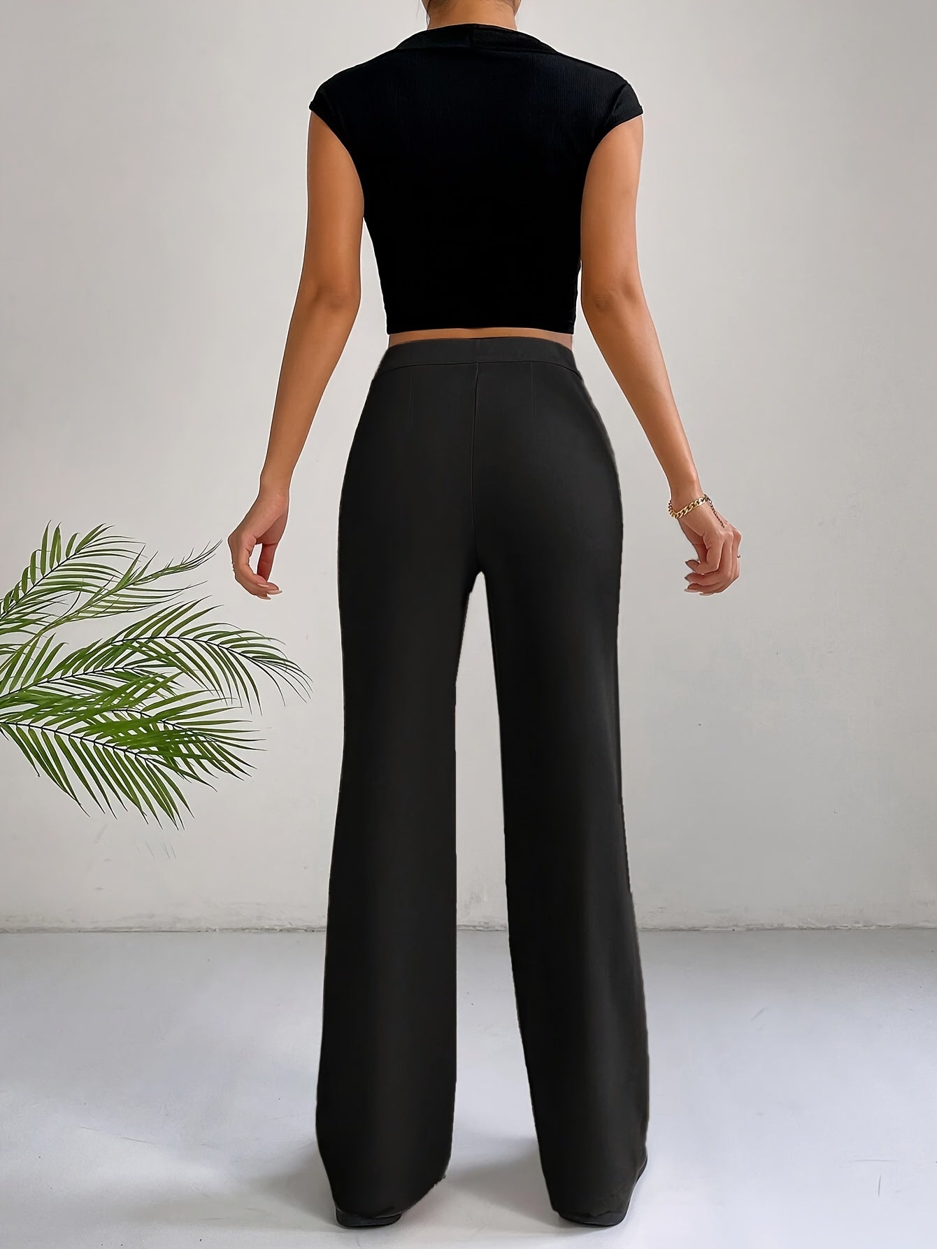 Damesbroek Hoge Taille Plissé Zomerbroek voor Vrouw