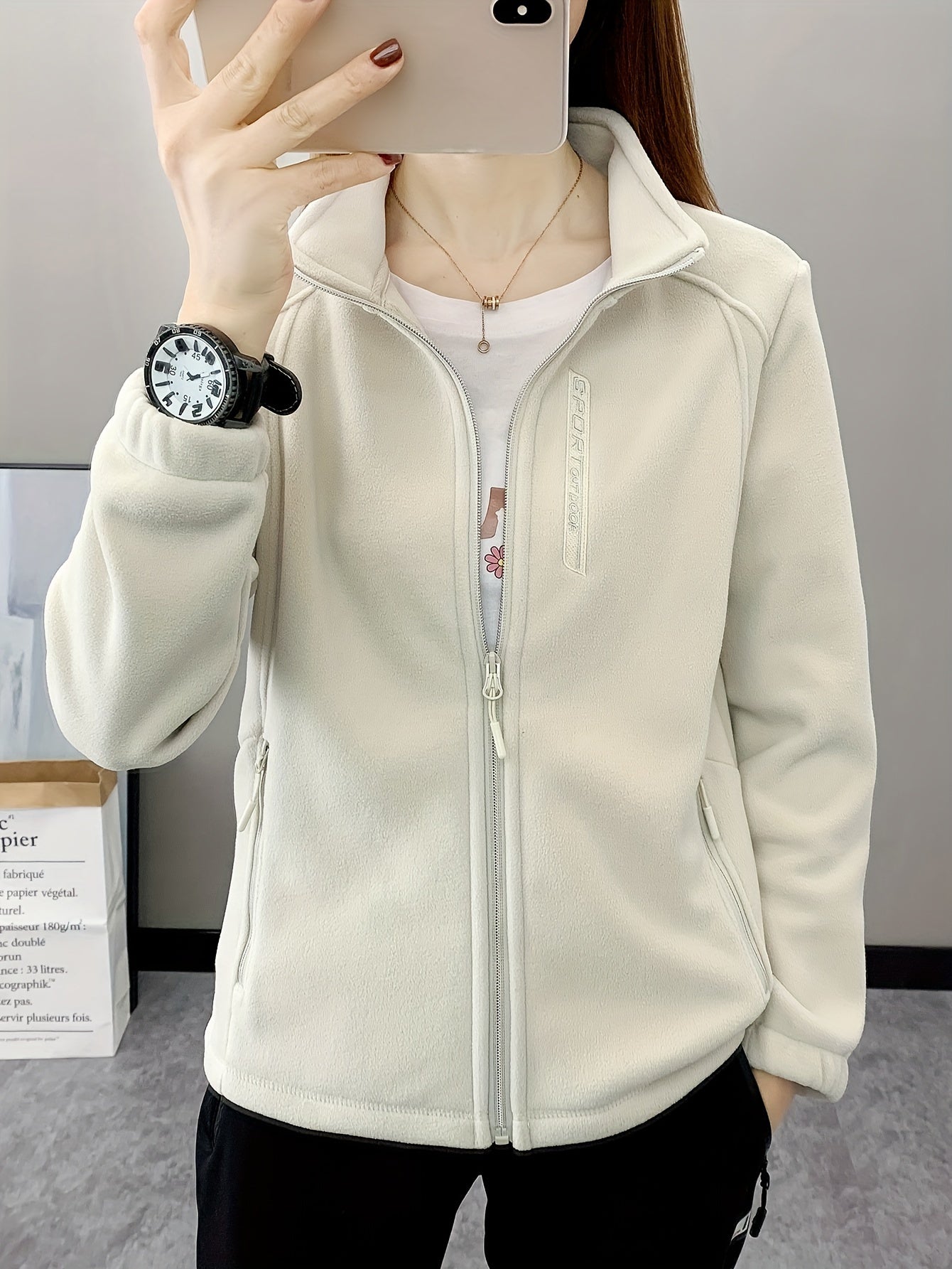 Fleece Jas Ademend Warm Aurora Stijl