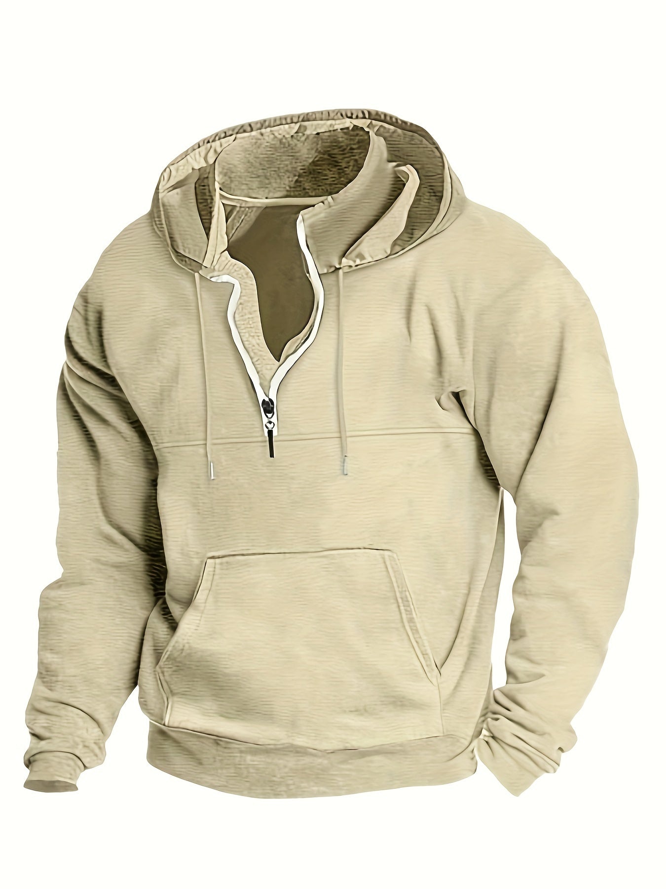 Heren Hoodie met Halve Rits Sportief Design