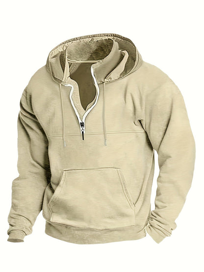 Heren Hoodie met Halve Rits Sportief Design