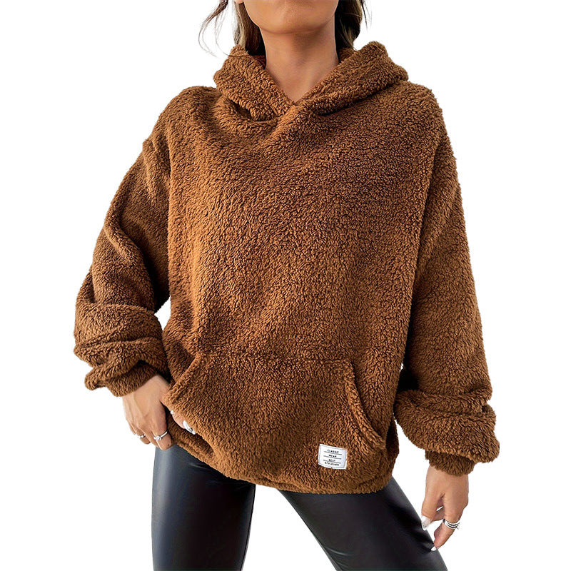 Dames Teddy Hoodie Zacht Stijlvol Trendy Sweatshirt