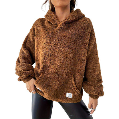 Dames Teddy Hoodie Zacht Stijlvol Trendy Sweatshirt