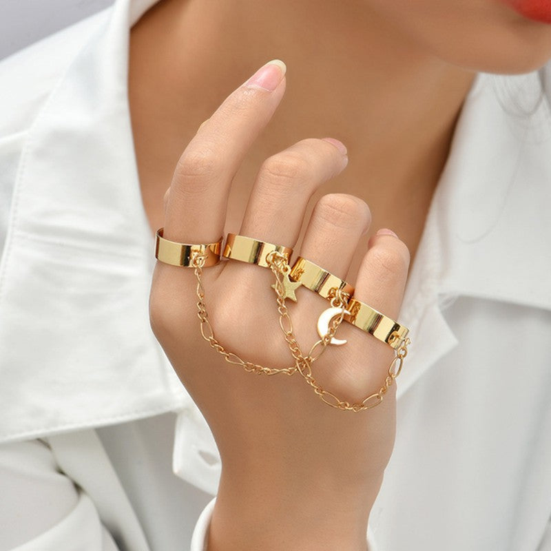 Dames Armband met Schakelketting en Ring Sieraden Trendy