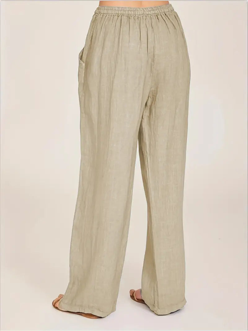 Dames Linnen Broek Zomerse Losse Fit