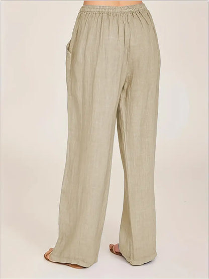 Dames Linnen Broek Zomerse Losse Fit